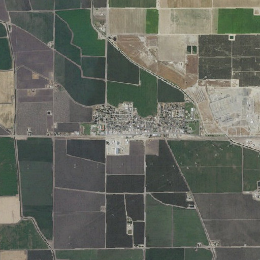 Aerial imagery of Buttonwillow Post Office, CA