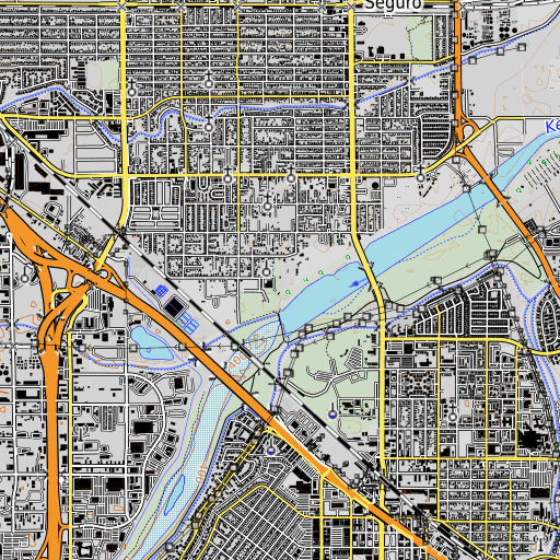 OpenTopoMap map of Riverview Park, CA