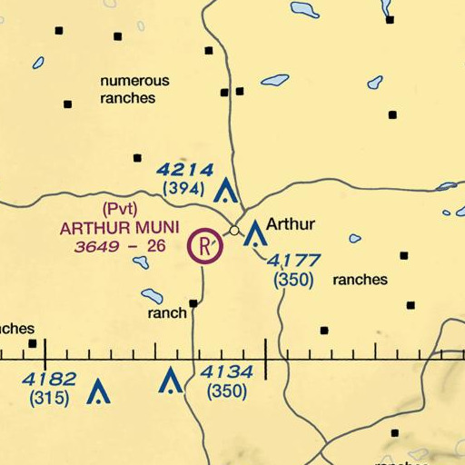 FAA VFR chart of Arthur County Library, NE
