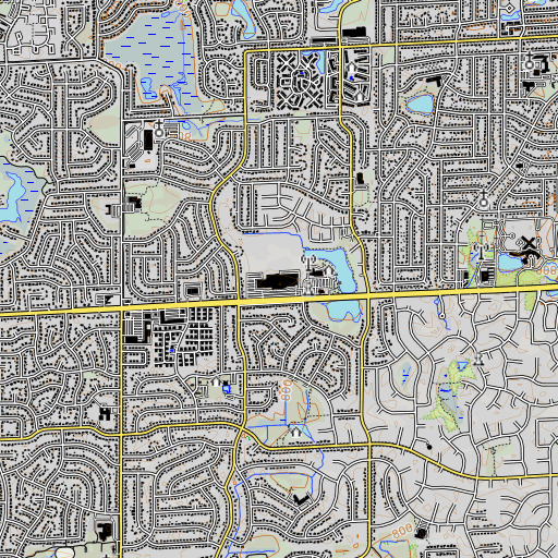 OpenTopoMap map of Schaumburg High School, IL