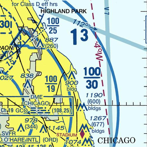 FAA VFR chart of Shakespeare Garden, IL