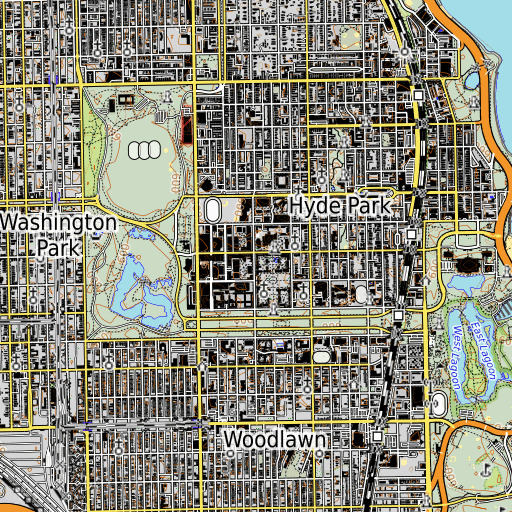 OpenTopoMap map of Snell Hall, IL
