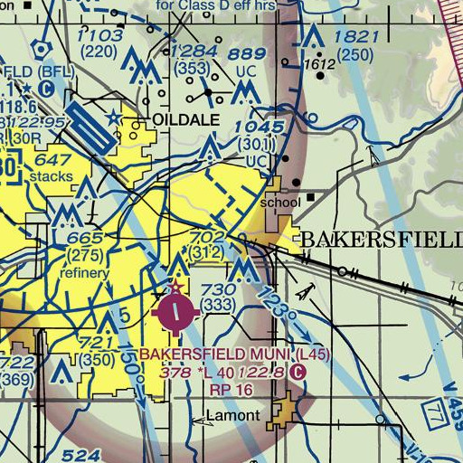 FAA VFR chart of Ramon Gorza Elementary School, CA