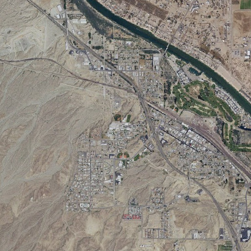 Aerial imagery of Needles High School, CA