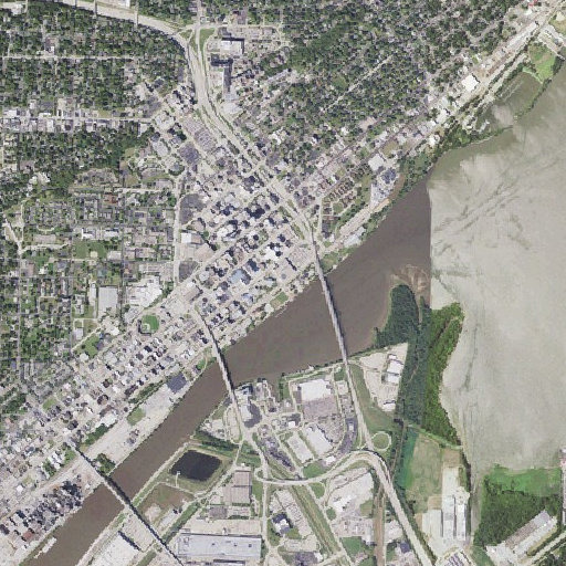 Aerial imagery of Riverfront Amphitheater, IL