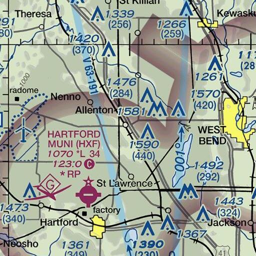 FAA VFR chart of Allenton Elementary School, WI