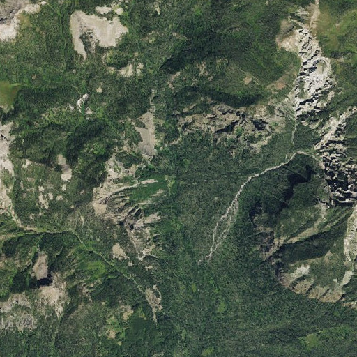 Aerial imagery of Falls Creek, CO