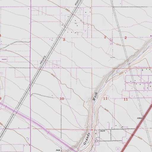 USGS 24K topo map of Sunset Ridge, CA