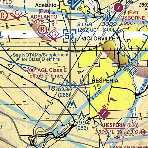 FAA VFR chart of Sunset Ridge, CA