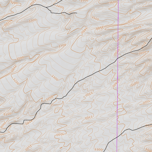 OpenTopoMap map of Border Well, AZ
