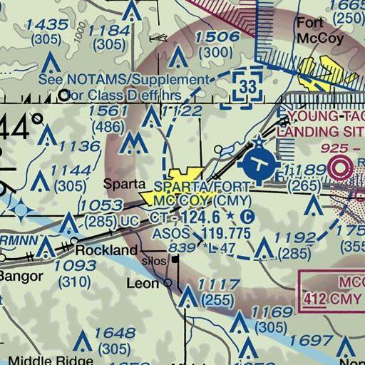 FAA VFR chart of Sparta Free Library, WI