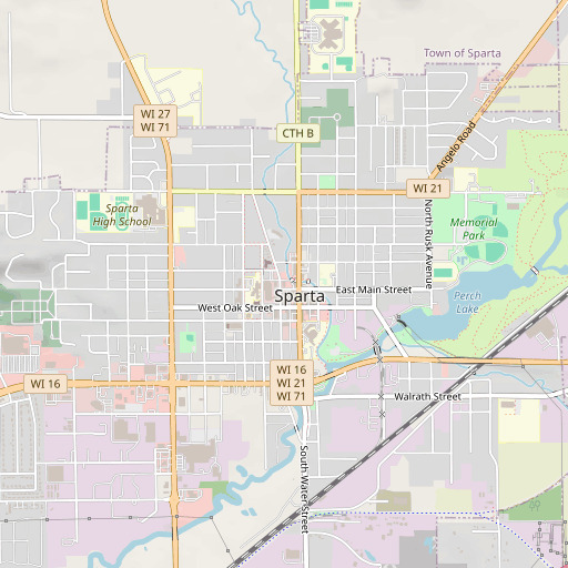 OpenStreetMap map of Sparta Free Library, WI