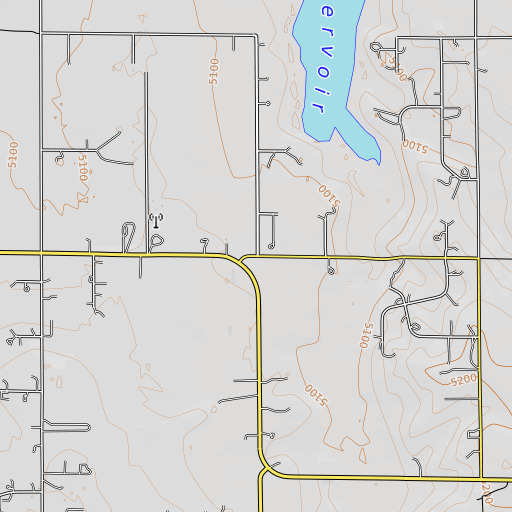 OpenTopoMap map of Whittier School, CO