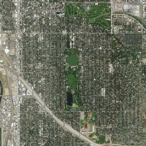 Aerial imagery of Washington Park, CO
