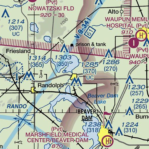 FAA VFR chart of Fox Lake Elementary School, WI