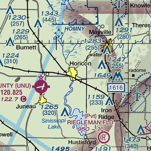 FAA VFR chart of Horicon High School, WI