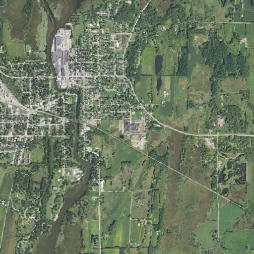 Aerial imagery of Horicon High School, WI