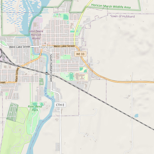 OpenStreetMap map of Horicon High School, WI