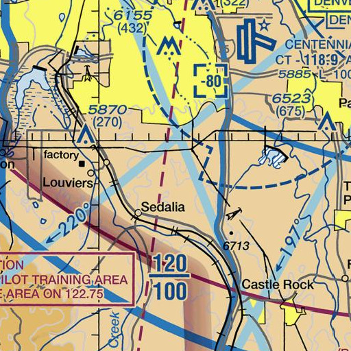 FAA VFR chart of Wildcat Point, CO