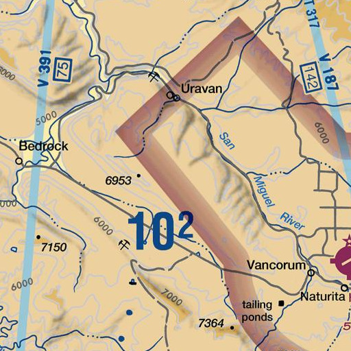 FAA VFR chart of Virgin Mine, CO