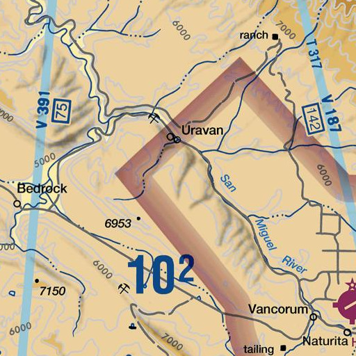 FAA VFR chart of Sunbeam Mine, CO