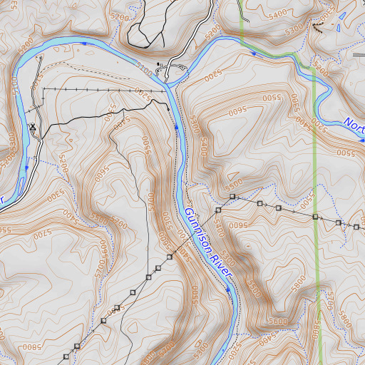OpenTopoMap map of Rabbit Gulch, CO