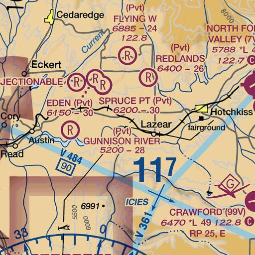 FAA VFR chart of Big Gulch, CO