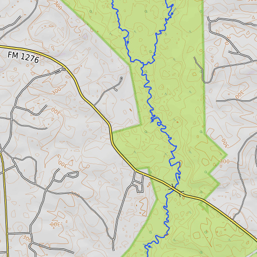 OpenTopoMap map of Pond 2 Dam, TX