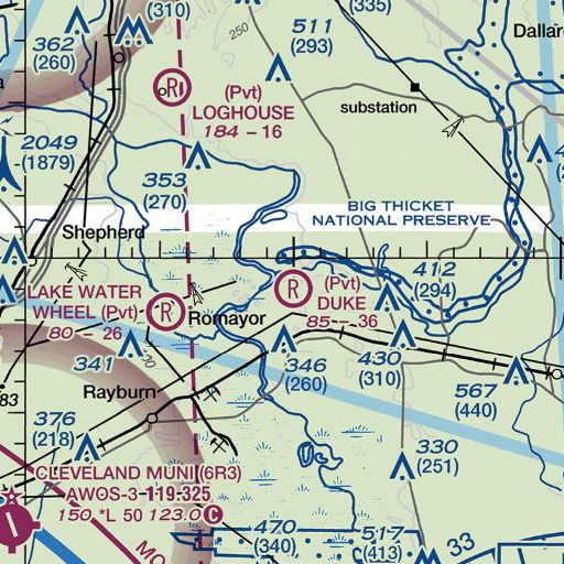 FAA VFR chart of Pond 1 Dam, TX
