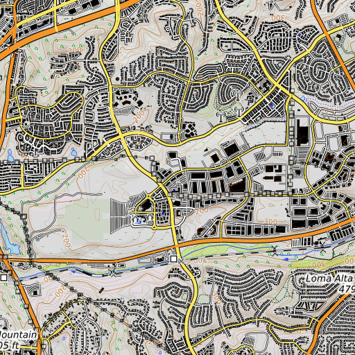 OpenTopoMap map of King Middle School, CA