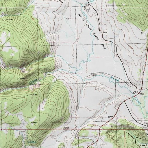 USGS 24K topo map of Corral Creek, CO