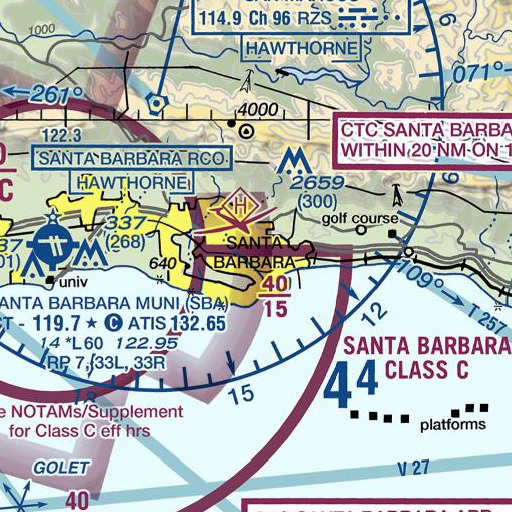 FAA VFR chart of La Arcadia Building, CA