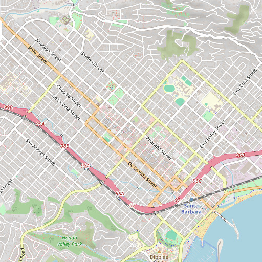 OpenStreetMap map of La Arcadia Building, CA
