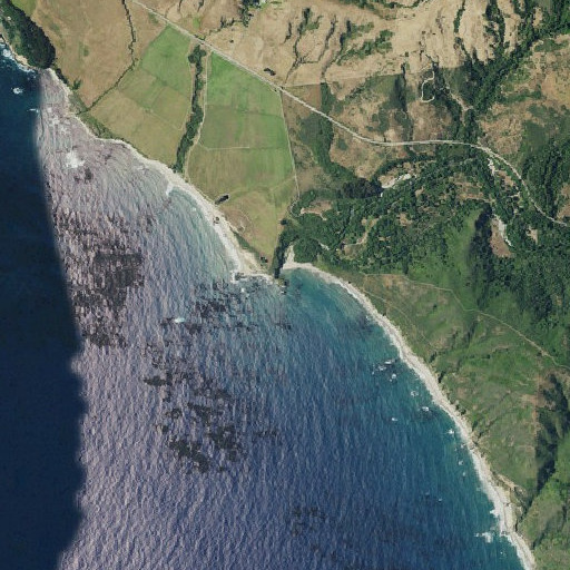 Aerial imagery of Molera Point, CA