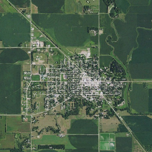 Aerial imagery of Pierce Public Library, NE