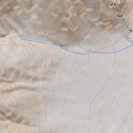 OpenTopoMap map of Swede Gulch, AK
