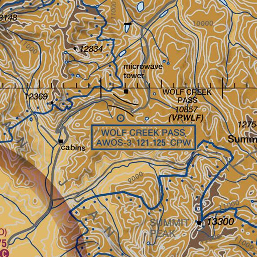 FAA VFR chart of Alberta Peak, CO