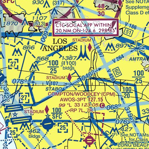 FAA VFR chart of Theosophy Hall, CA