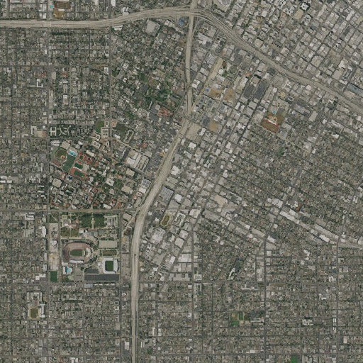 Aerial imagery of Theosophy Hall, CA