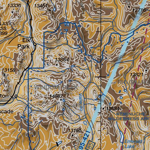 FAA VFR chart of Needle Mountains Peak Nine, CO
