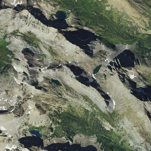 Aerial imagery of Needle Mountains Peak Nine, CO