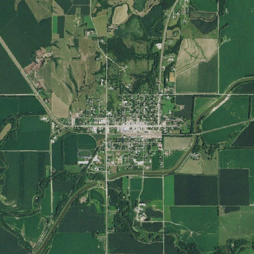 Aerial imagery of Genoa Post Office, NE