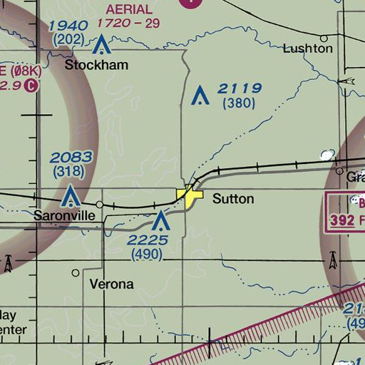 FAA VFR chart of Sutton Public Schools, NE