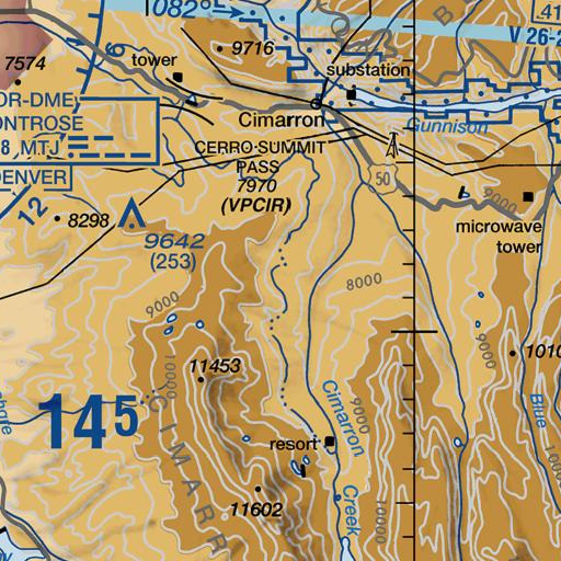 FAA VFR chart of Wells Basin, CO