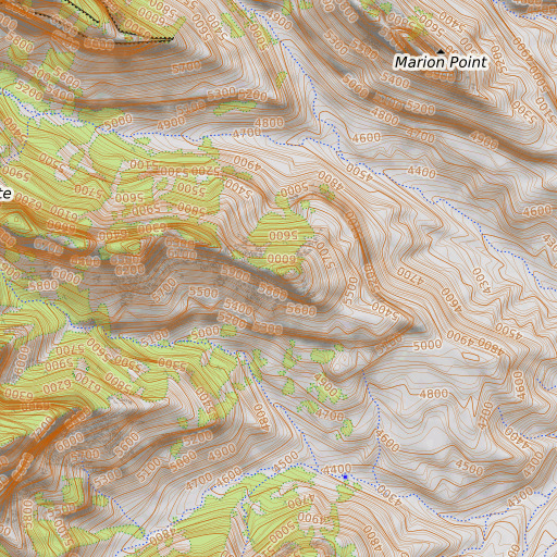 OpenTopoMap map of Bourke Point, AZ