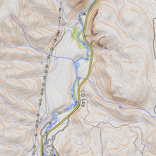 OpenTopoMap map of Trout Creek, CO