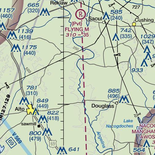 FAA VFR chart of Grassy Lake, TX