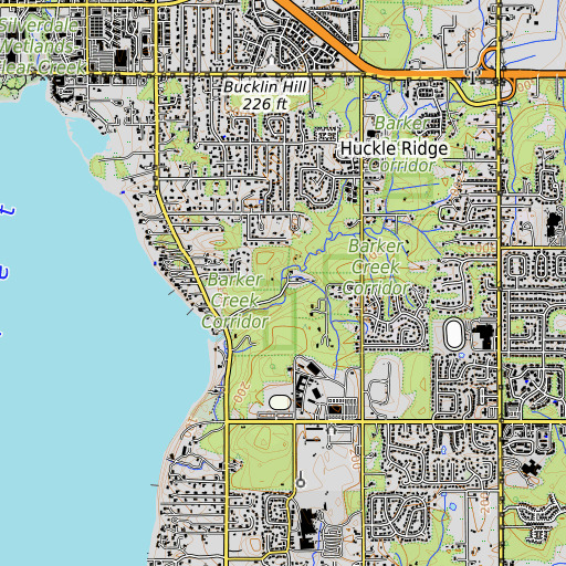 OpenTopoMap map of Pinsch Creek, WA