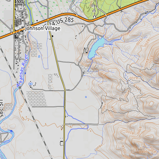 OpenTopoMap map of Trout Creek, CO