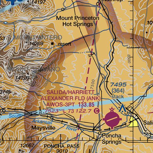 FAA VFR chart of Cedar Gulch, CO